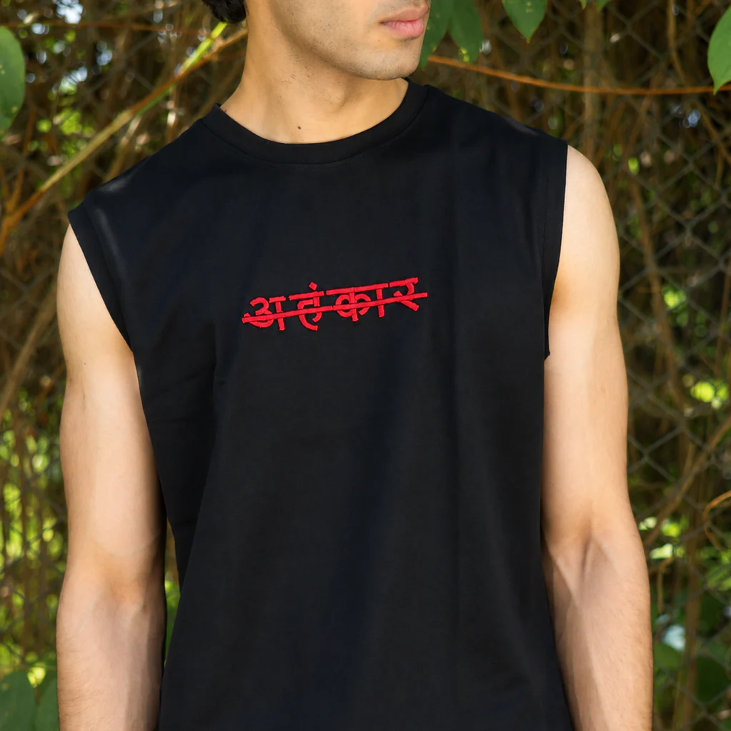 BLACK EMBROIDERED TANK - Image 5